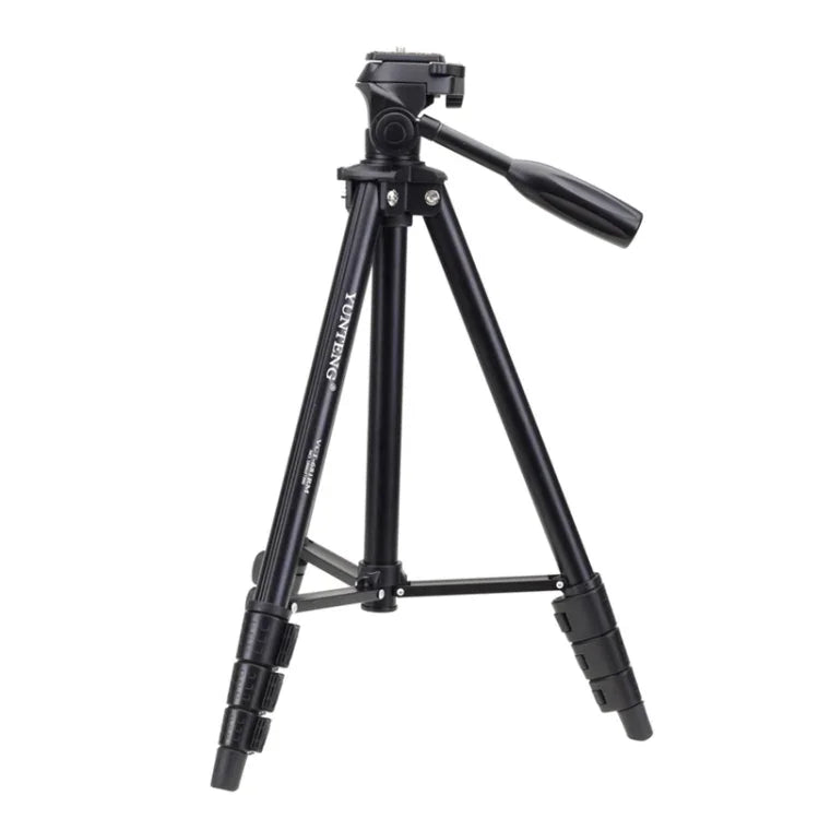 YUNTENG VCT-681 138cm Stativ für Spiegelreflex-/Mikro-Spiegelreflex-/Digitalkameras, 4-teilige, klappbare Aluminiumbeine, geeignet für Canon / Nikon / Panasonic / Pentax / Casio / Sony / Fuji (Tragfähigkeit: 3 kg)