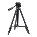 YUNTENG VCT-681 138cm Stativ für Spiegelreflex-/Mikro-Spiegelreflex-/Digitalkameras, 4-teilige, klappbare Aluminiumbeine, geeignet für Canon / Nikon / Panasonic / Pentax / Casio / Sony / Fuji (Tragfähigkeit: 3 kg)