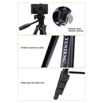 YUNTENG VCT-681 138cm Stativ für Spiegelreflex-/Mikro-Spiegelreflex-/Digitalkameras, 4-teilige, klappbare Aluminiumbeine, geeignet für Canon / Nikon / Panasonic / Pentax / Casio / Sony / Fuji (Tragfähigkeit: 3 kg)