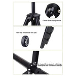 YUNTENG VCT-681 138cm Stativ für Spiegelreflex-/Mikro-Spiegelreflex-/Digitalkameras, 4-teilige, klappbare Aluminiumbeine, geeignet für Canon / Nikon / Panasonic / Pentax / Casio / Sony / Fuji (Tragfähigkeit: 3 kg)