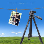 YUNTENG VCT-681 138cm Stativ für Spiegelreflex-/Mikro-Spiegelreflex-/Digitalkameras, 4-teilige, klappbare Aluminiumbeine, geeignet für Canon / Nikon / Panasonic / Pentax / Casio / Sony / Fuji (Tragfähigkeit: 3 kg)