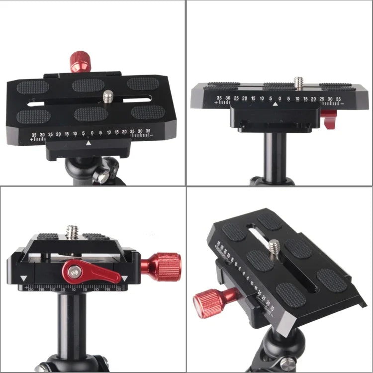 Letspro Verstellbarer Platten-Slider aus Kohlefaser, professioneller Stabilisator für Kameras / DV-Kameras / DSLR-Kameras / Camcorder (SK-500)