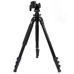 Triopo C-158+KJ-1 Verstellbares, tragbares Stativ aus Aluminiumlegierung, C-158+KJ-1 (Schwarz)