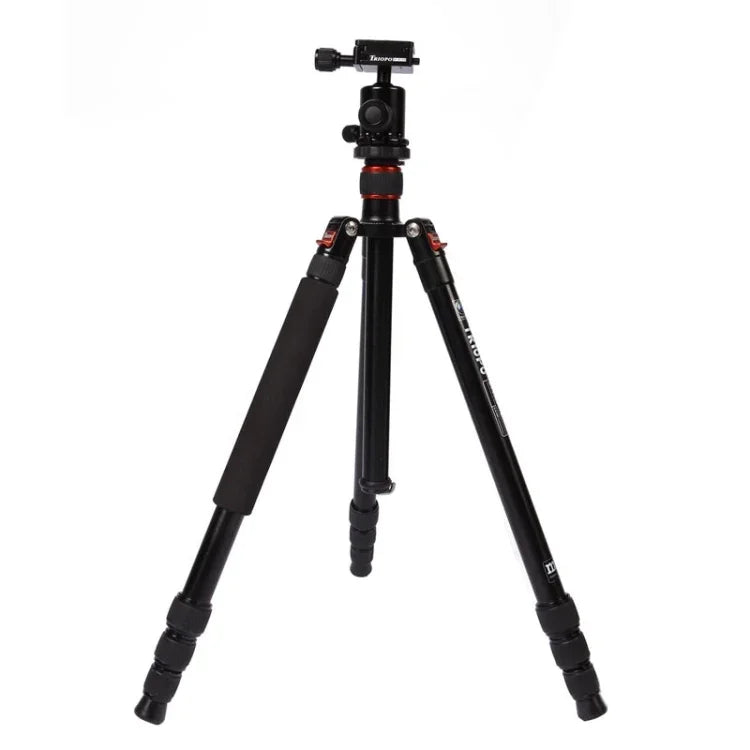 Triopo MT-2504C Verstellbares, tragbares Aluminium-Stativ mit NB-1S Kugelkopf für Canon Nikon Sony DSLR-Kameras, MT-2504C (Schwarz), MT-2504C (Gold)