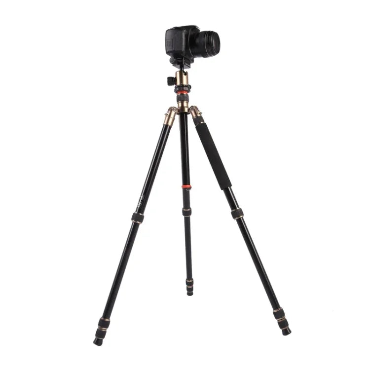 Triopo MT-2504C Verstellbares, tragbares Aluminium-Stativ mit NB-1S Kugelkopf für Canon Nikon Sony DSLR-Kameras, MT-2504C (Schwarz), MT-2504C (Gold)