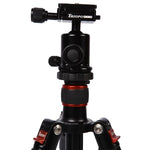 Triopo MT-2504C Verstellbares, tragbares Aluminium-Stativ mit NB-1S Kugelkopf für Canon Nikon Sony DSLR-Kameras, MT-2504C (Schwarz), MT-2504C (Gold)