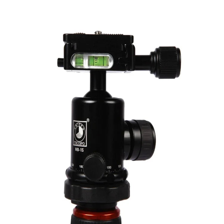 Triopo MT-2504C Verstellbares, tragbares Aluminium-Stativ mit NB-1S Kugelkopf für Canon Nikon Sony DSLR-Kameras, MT-2504C (Schwarz), MT-2504C (Gold)