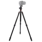 Triopo MT-2804C Verstellbares, tragbares Aluminiumstativ mit NB-2S Kugelkopf für Canon Nikon Sony DSLR-Kameras, MT-2804C (Schwarz), MT-2804C (Gold)