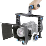 YELANGU YLG1103A-B Kamerakäfig-Stabilisator mit großem Griff + Mattebox-Kit für DSLR-Kameras / Videokameras
