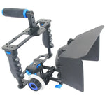 YELANGU YLG1103A-B Kamerakäfig-Stabilisator mit großem Griff + Mattebox-Kit für DSLR-Kameras / Videokameras
