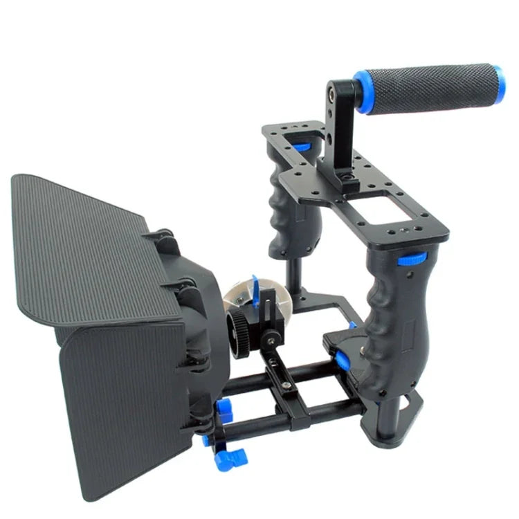 YELANGU YLG1103A-B Kamerakäfig-Stabilisator mit großem Griff + Mattebox-Kit für DSLR-Kameras / Videokameras
