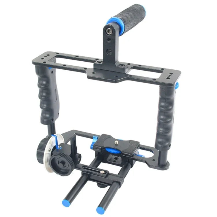 YELANGU YLG1103A-B Kamerakäfig-Stabilisator mit großem Griff + Mattebox-Kit für DSLR-Kameras / Videokameras
