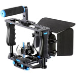 YELANGU YLG1103A-B Kamerakäfig-Stabilisator mit großem Griff + Mattebox-Kit für DSLR-Kameras / Videokameras