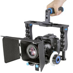 YELANGU YLG1103A-B Kamerakäfig-Stabilisator mit großem Griff + Mattebox-Kit für DSLR-Kameras / Videokameras