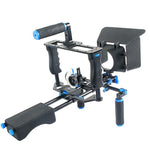 YELANGU YLG1103A-A Schulterhalterung mit zwei Griffen + Kamerakäfig-Stabilisator-Kit mit Matte Box für DSLR-Kameras / Videokameras
