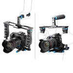 YELANGU YLG1103A-A Schulterhalterung mit zwei Griffen + Kamerakäfig-Stabilisator-Kit mit Matte Box für DSLR-Kameras / Videokameras