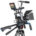 YELANGU YLG1103A-A Schulterhalterung mit zwei Griffen + Kamerakäfig-Stabilisator-Kit mit Matte Box für DSLR-Kameras / Videokameras