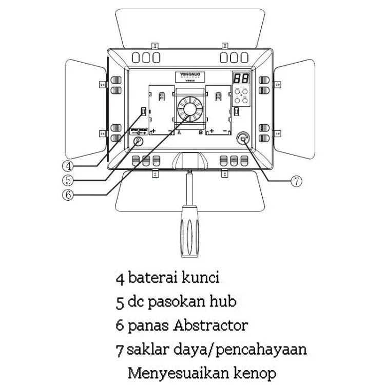 YONGNUO YN900 900-teiliges LED-Beleuchtungs-Dimm-Studio-Videolicht 3200K-5500K, YN900