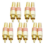 JL0924 3,5mm Cinch-Buchsenstecker (10 Stück in einer Packung, der Preis gilt für 10 Stück), JL0924 3,5mm Cinch (Rot)