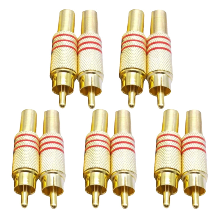 JL0924 3,5mm Cinch-Buchsenstecker (10 Stück in einer Packung, der Preis gilt für 10 Stück), JL0924 3,5mm Cinch (Rot)
