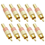 JL0924 3,5mm Cinch-Buchsenstecker (10 Stück in einer Packung, der Preis gilt für 10 Stück), JL0924 3,5mm Cinch (Rot)