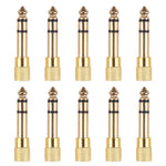 6,35mm Stecker zu 3,5mm Buchse Audioadapter (10 Stück pro Packung, Preis gilt für 10 Stück), 6,35mm Stecker zu 3,5mm Buchse