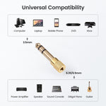 6,35mm Stecker zu 3,5mm Buchse Audioadapter (10 Stück pro Packung, Preis gilt für 10 Stück), 6,35mm Stecker zu 3,5mm Buchse