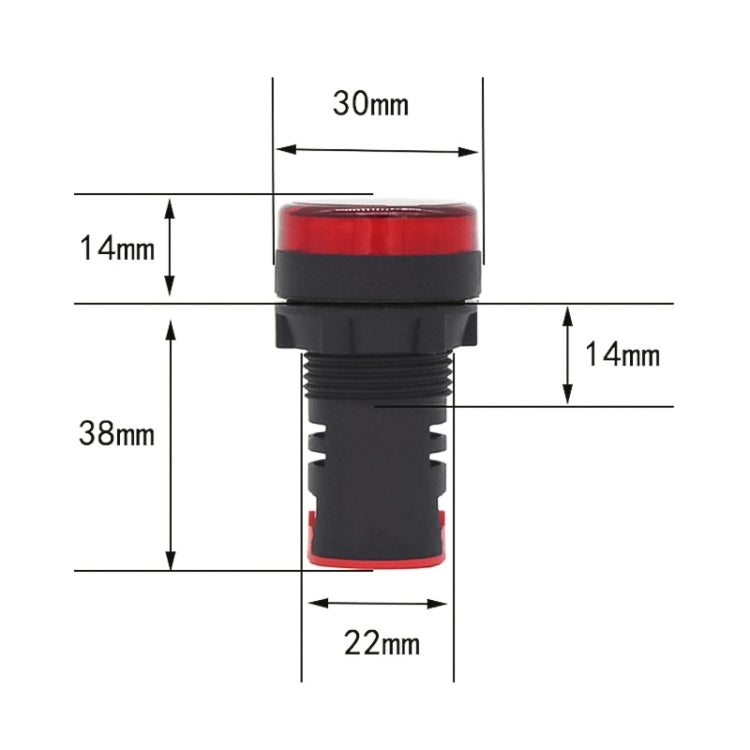 12V AD16-22D / S 22mm LED Signalanzeigeleuchte, 12V