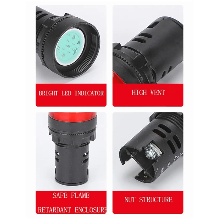 12V AD16-22D / S 22mm LED Signalanzeigeleuchte, 12V