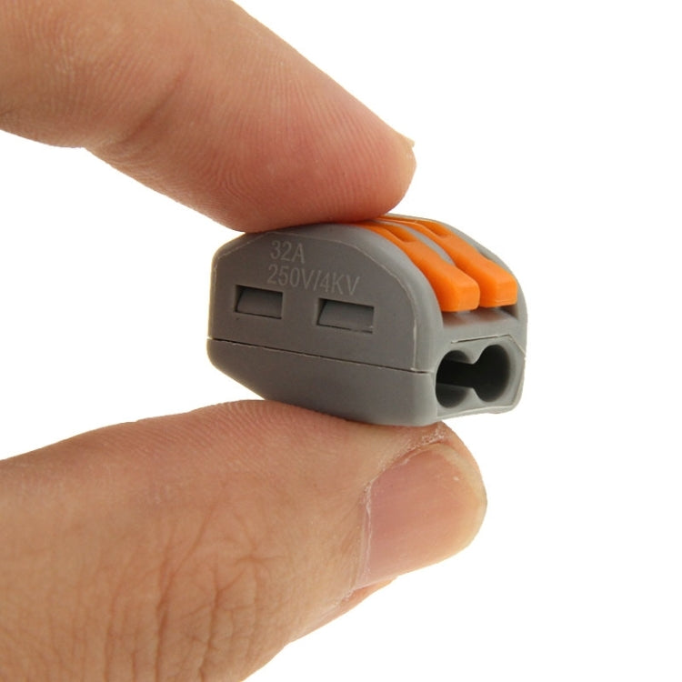 10 Stück Universeller kompakter 2-Pin Push-Klemme lötfreier Drahtverbinder, 2 Pin