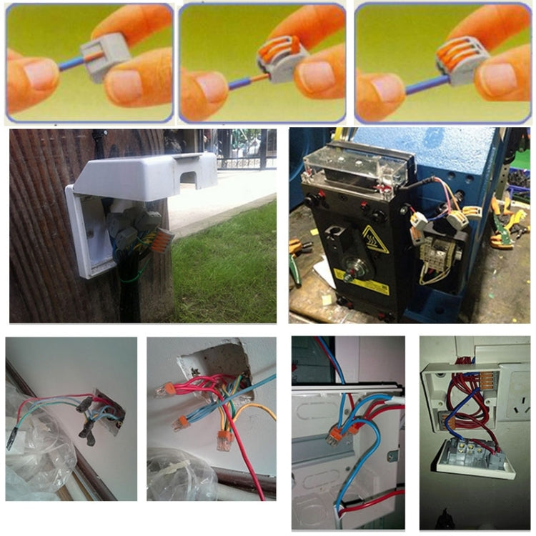 10 Stück Universeller kompakter 2-Pin Push-Klemme lötfreier Drahtverbinder, 2 Pin