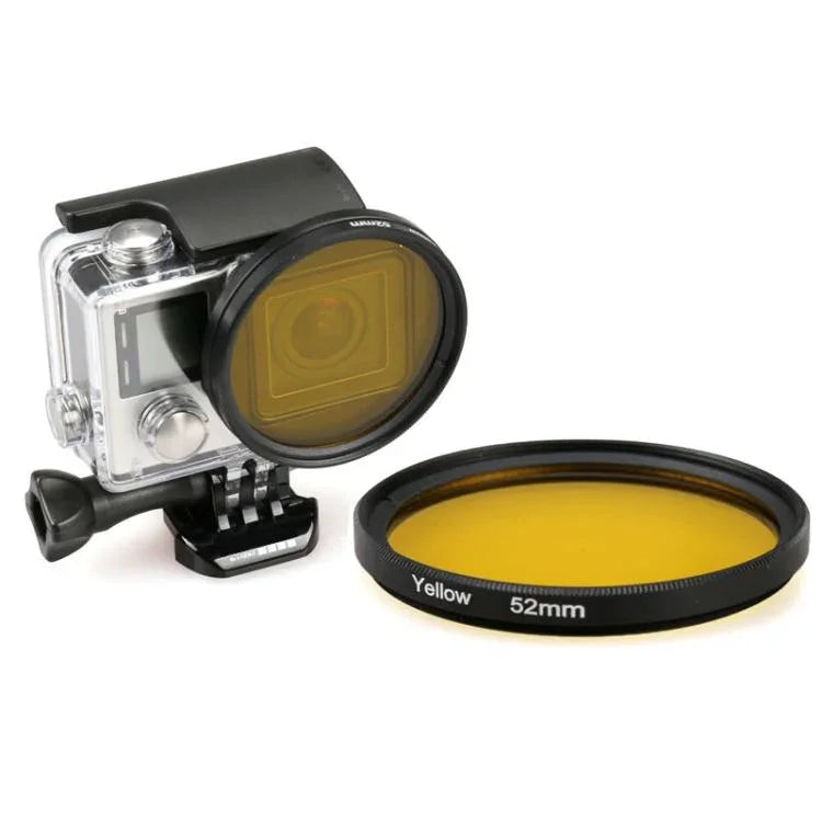 52-mm-Rundfilter mit UV-Schutz für GoPro HERO 4 / 3+, UV-Linse (Gelb), UV-Linse (Rot)