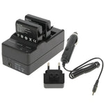 AHDBT-401 Doppel-Akkuladegerät für Digitalkameras + Kfz-Ladegerät + Adapter für GoPro HERO4, GP280-B