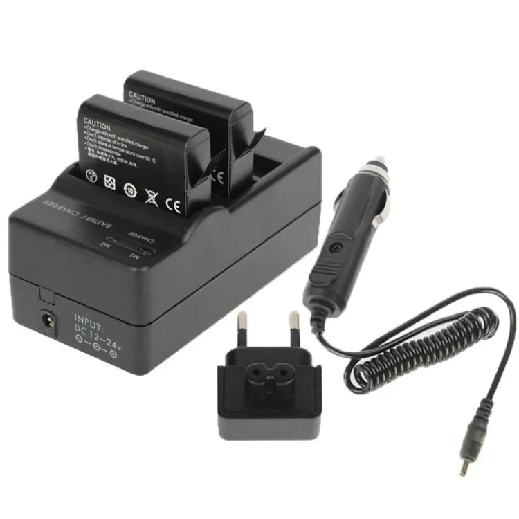 AHDBT-401 Doppel-Akkuladegerät für Digitalkameras + Kfz-Ladegerät + Adapter für GoPro HERO4, GP280-B