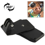 360-Grad-Dreh-Rucksackhalterung mit Rec-Mounts-Clip für GoPro, Insta360, DJI und andere Action-Kameras, Rec-Mounts-Clip (Schwarz)