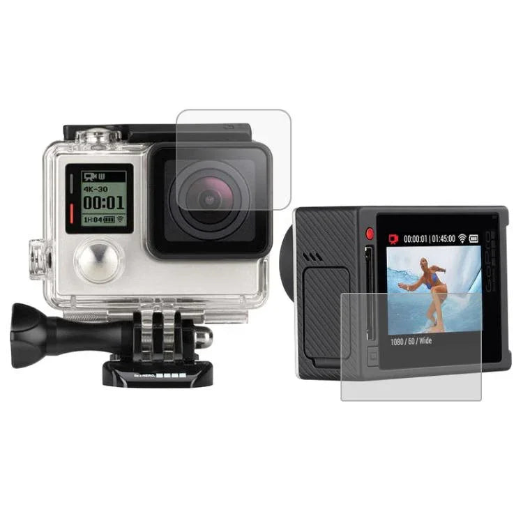 Ultraklare LCD-Displayschutzfolie + Gehäuseglas-Linsenschutzfolie für GoPro HERO4 Silver Kamera, HERO4 Silver