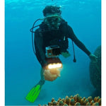 30 m wasserdichte Videoleuchte mit 3 Modi, Taschenlampe mit Basishalterung und Schraube für GoPro, Insta360, DJI und andere Action-Kameras, 30 m wasserdicht