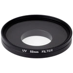 52-mm-UV-Filter mit Kappe für Xiaomi Xiaoyi 4K+ / 4K, Xiaoyi Lite, Xiaoyi Sport Kamera, 52-mm-UV-Filter
