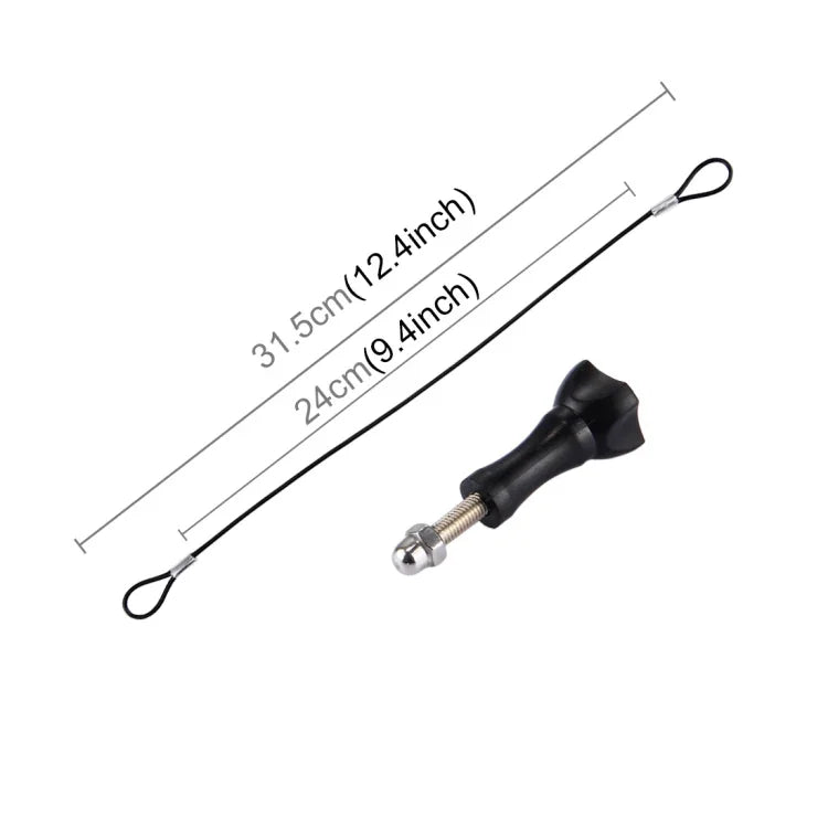 Edelstahl-Trageband mit Schraube für GoPro HERO11 Black/HERO10 Black/HERO9 Black/HERO8 Black/7/6/5/5 Session/4/3+/3/2/1, Länge: 31,5 cm