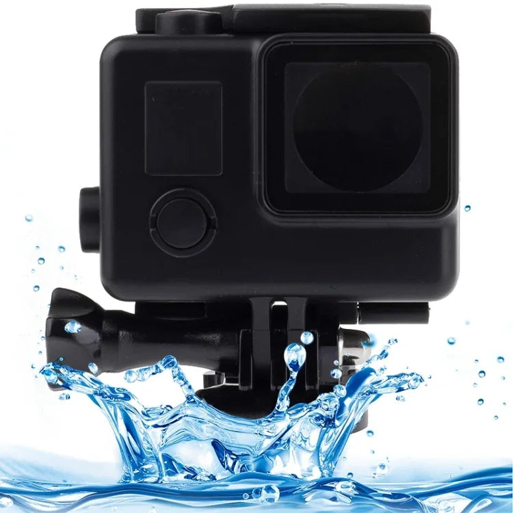 Schwarze Edition Wasserdichtes Gehäuse mit Schnallenhalterung für GoPro HERO4/3+, wasserdicht bis 10 m