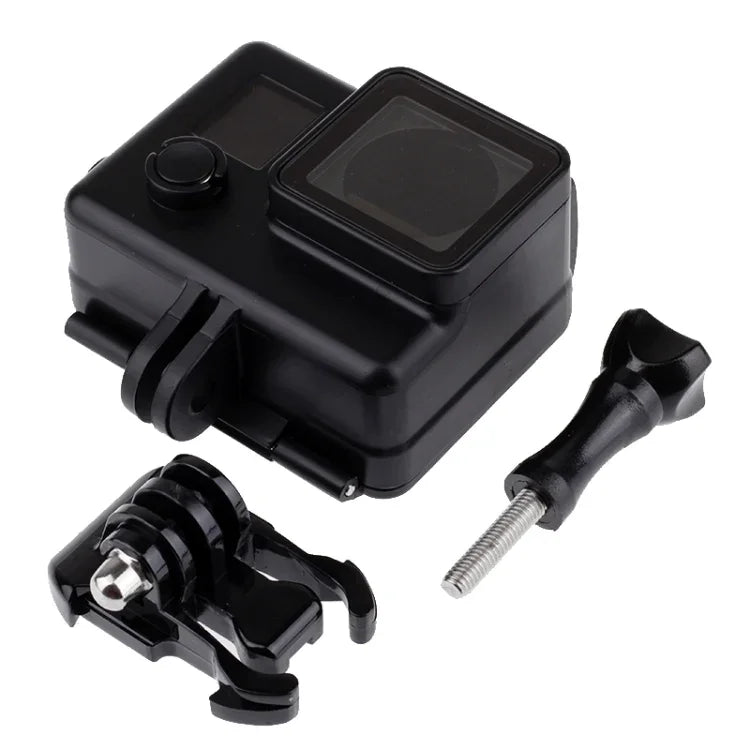Schwarze Edition Wasserdichtes Gehäuse mit Schnallenhalterung für GoPro HERO4/3+, wasserdicht bis 10 m