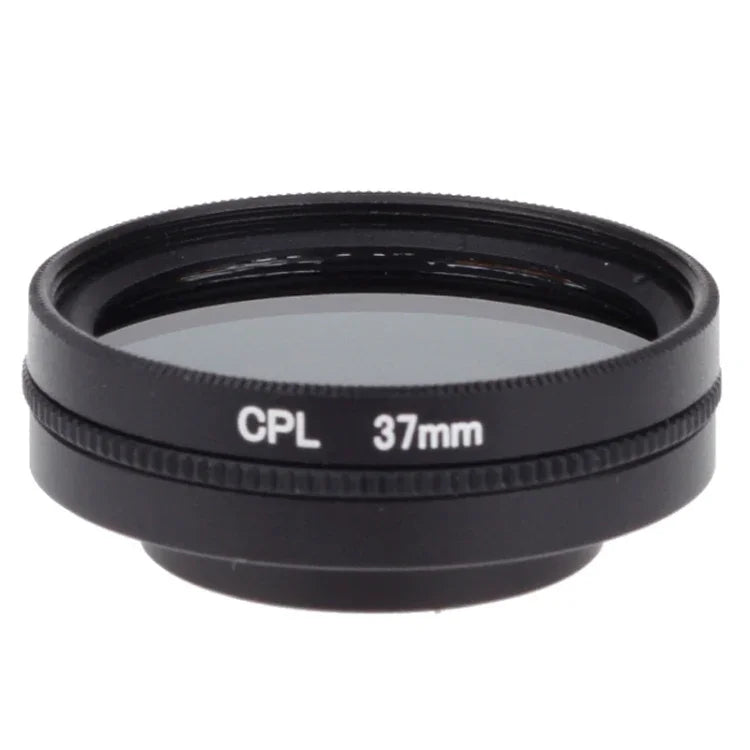 37-mm-CPL-Filter, zirkularer Polarisationsfilter mit Kappe für Xiaomi Xiaoyi 4K+ / 4K, Xiaoyi Lite, Xiaoyi Sport Kamera, 37-mm-CPL-Filter