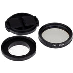 37-mm-CPL-Filter, zirkularer Polarisationsfilter mit Kappe für Xiaomi Xiaoyi 4K+ / 4K, Xiaoyi Lite, Xiaoyi Sport Kamera, 37-mm-CPL-Filter