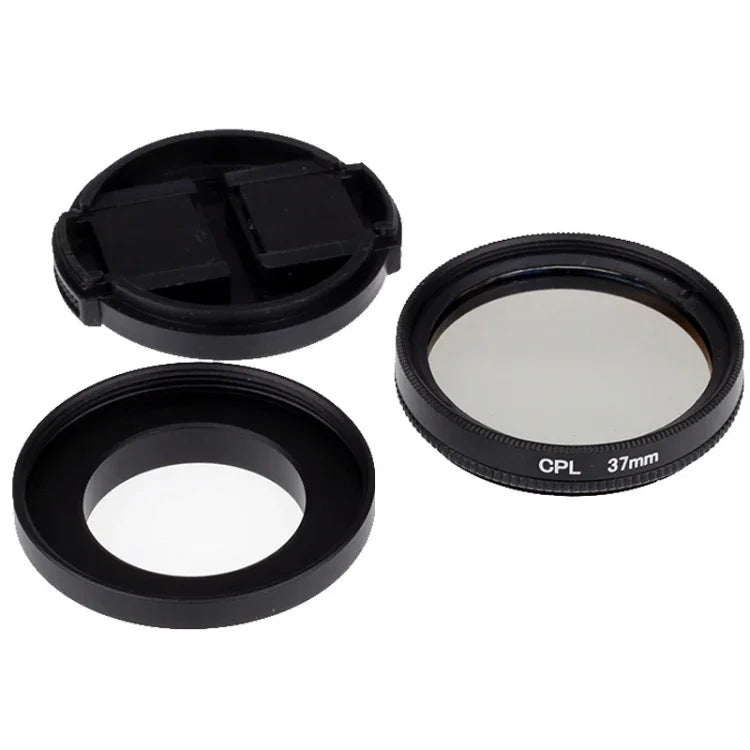 37-mm-CPL-Filter, zirkularer Polarisationsfilter mit Kappe für Xiaomi Xiaoyi 4K+ / 4K, Xiaoyi Lite, Xiaoyi Sport Kamera, 37-mm-CPL-Filter