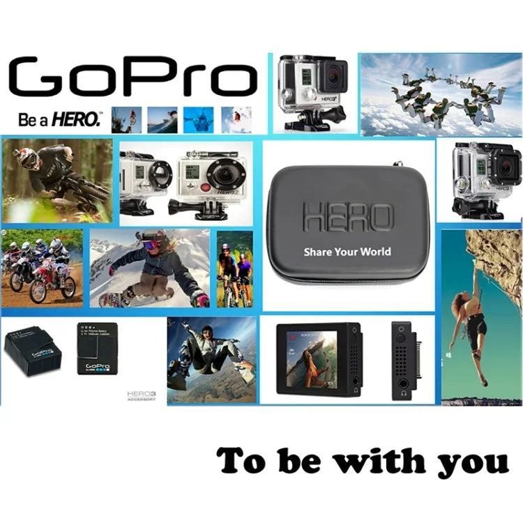 Stoßfeste, wasserdichte und tragbare Reisetasche für GoPro, Insta360, DJI und anderes Action-Kamera-Zubehör, Größe: 32 cm x 22 cm x 7 cm