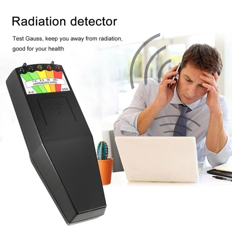 5-LED Elektromagnetischer Strahlungsdetektor EMF-Messgerät Tester, Stil 2 Weiß, Stil 2 Schwarz
