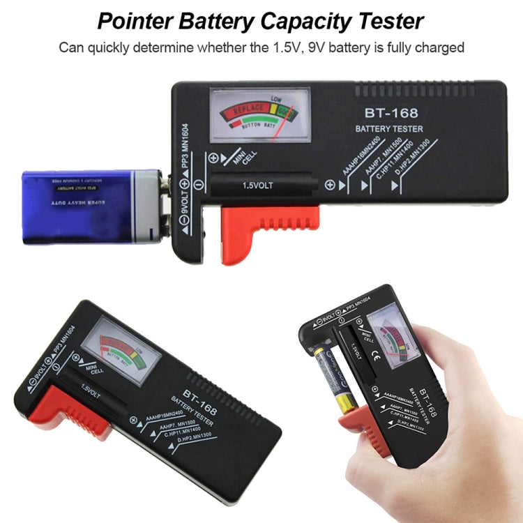 Universeller Batterietester für 1,5V AAA, AA und 9V 6F22 Batterien