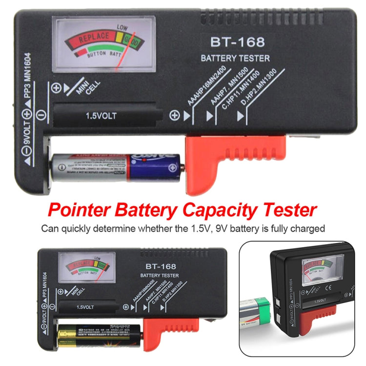 Universeller Batterietester für 1,5V AAA, AA und 9V 6F22 Batterien