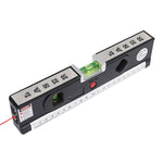 Laser-Wasserwaage mit Maßband Pro 4 (100cm) / Wasserwaage mit LED-Licht, LV-04