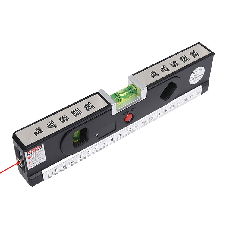 Laser-Wasserwaage mit Maßband Pro 4 (100cm) / Wasserwaage mit LED-Licht, LV-04